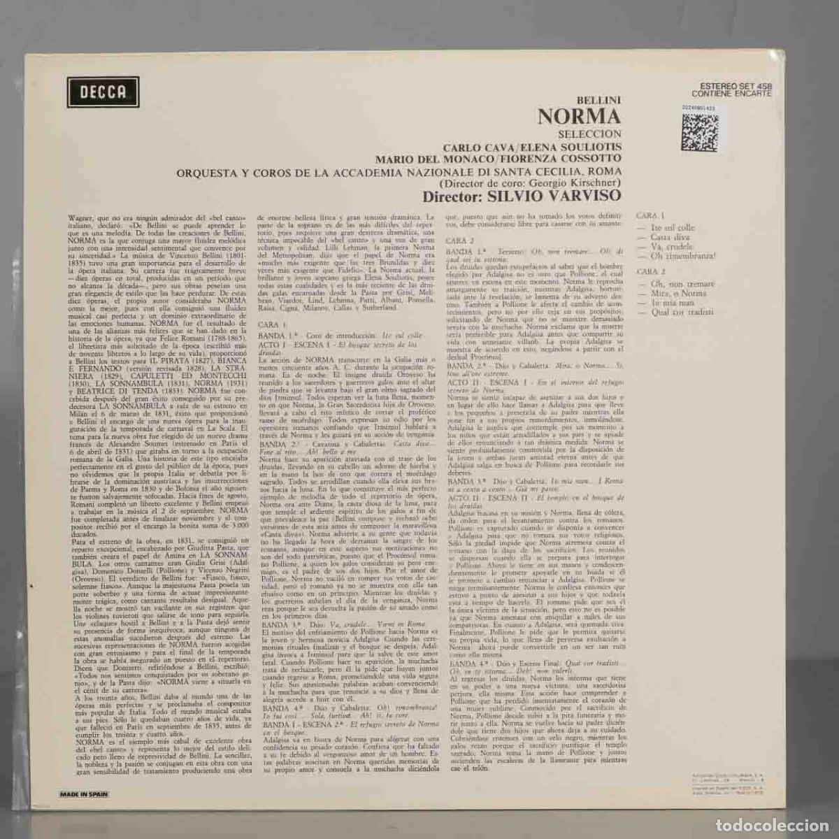 Discos de vinilo: LP. Varviso &ndash; Norma BELLINI - Foto 2