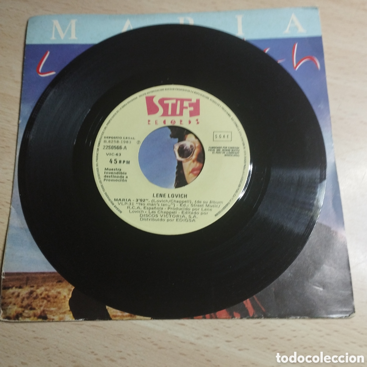 Discos de vinilo: Single 7&rdquo; PROMO. Lene Lovich 1983 Mar&iacute;a + savages - Foto 3