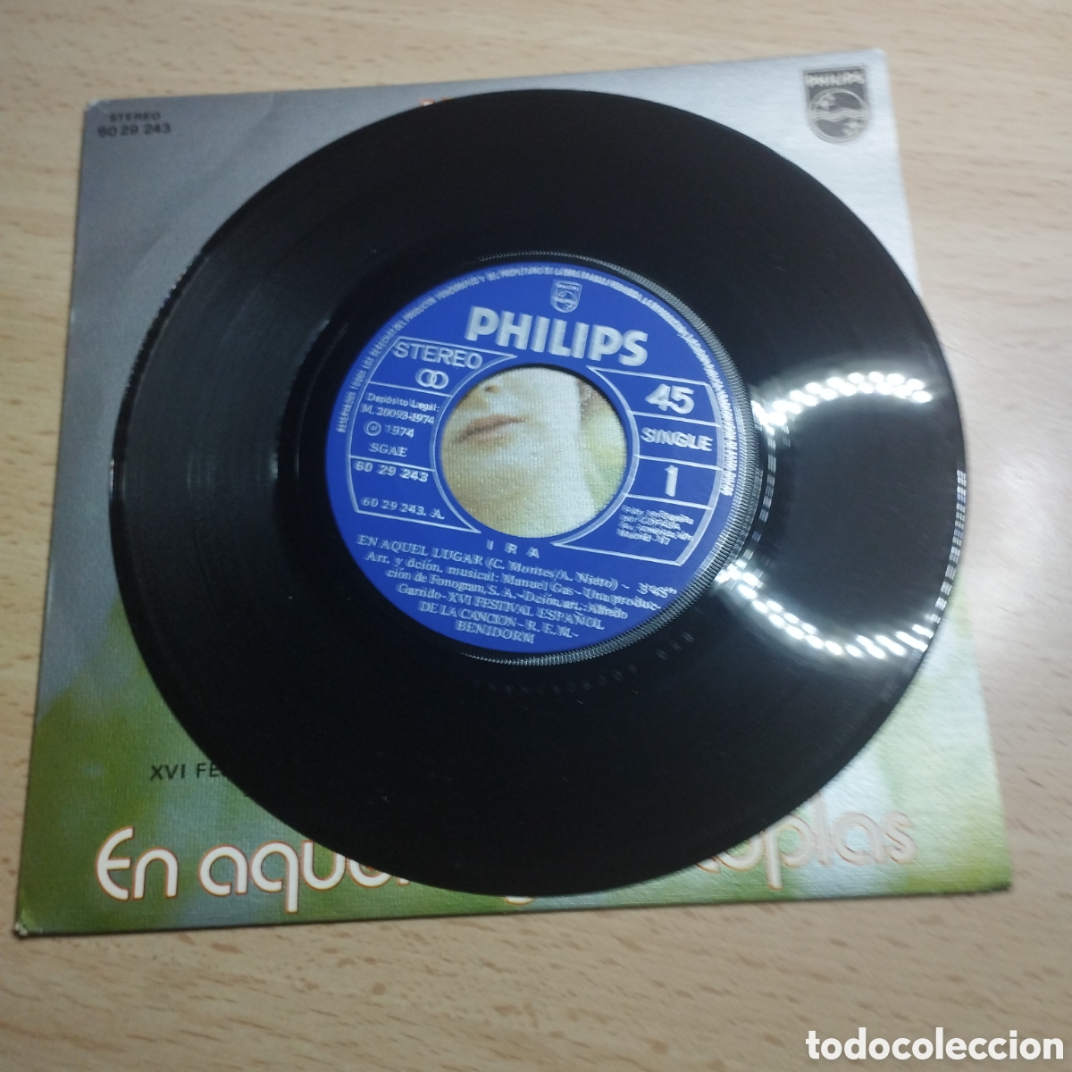Discos de vinilo: Single 7&rdquo; IRA 1974 en que lugar + Coplas - Foto 3