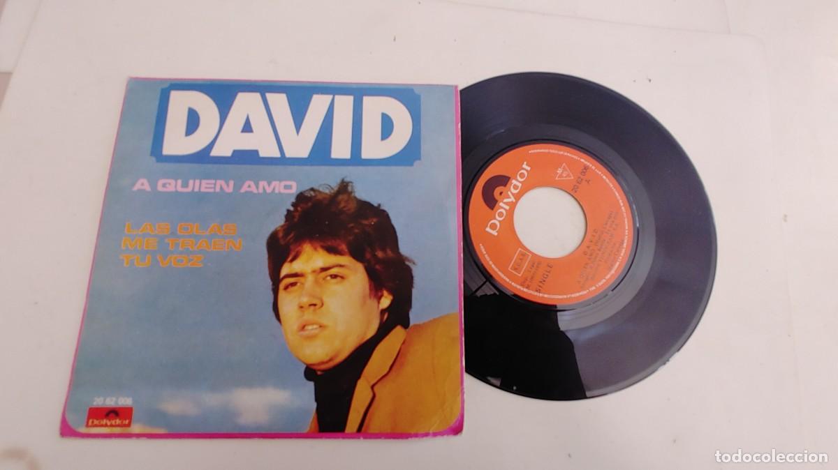 Discos de vinilo: DAVID-SINGLE A QUIEN AMO - Foto 1