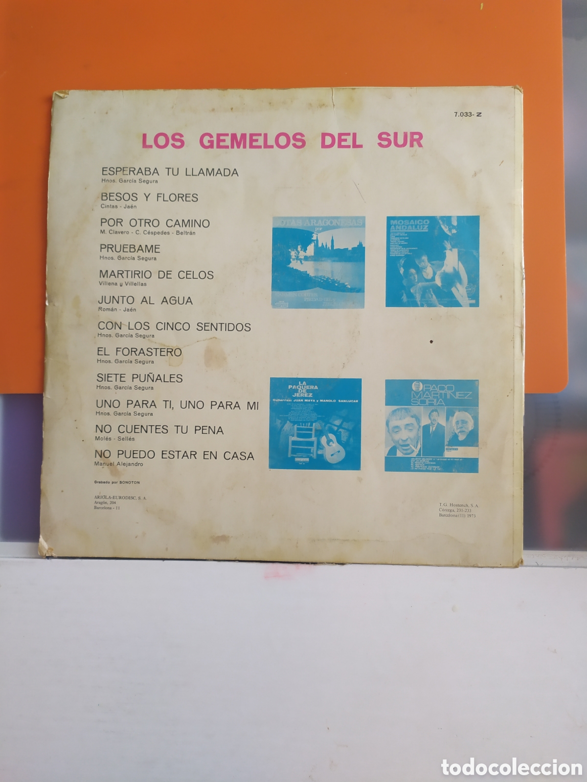 Discos de vinilo: Lp Los gemelos del sur - Foto 2
