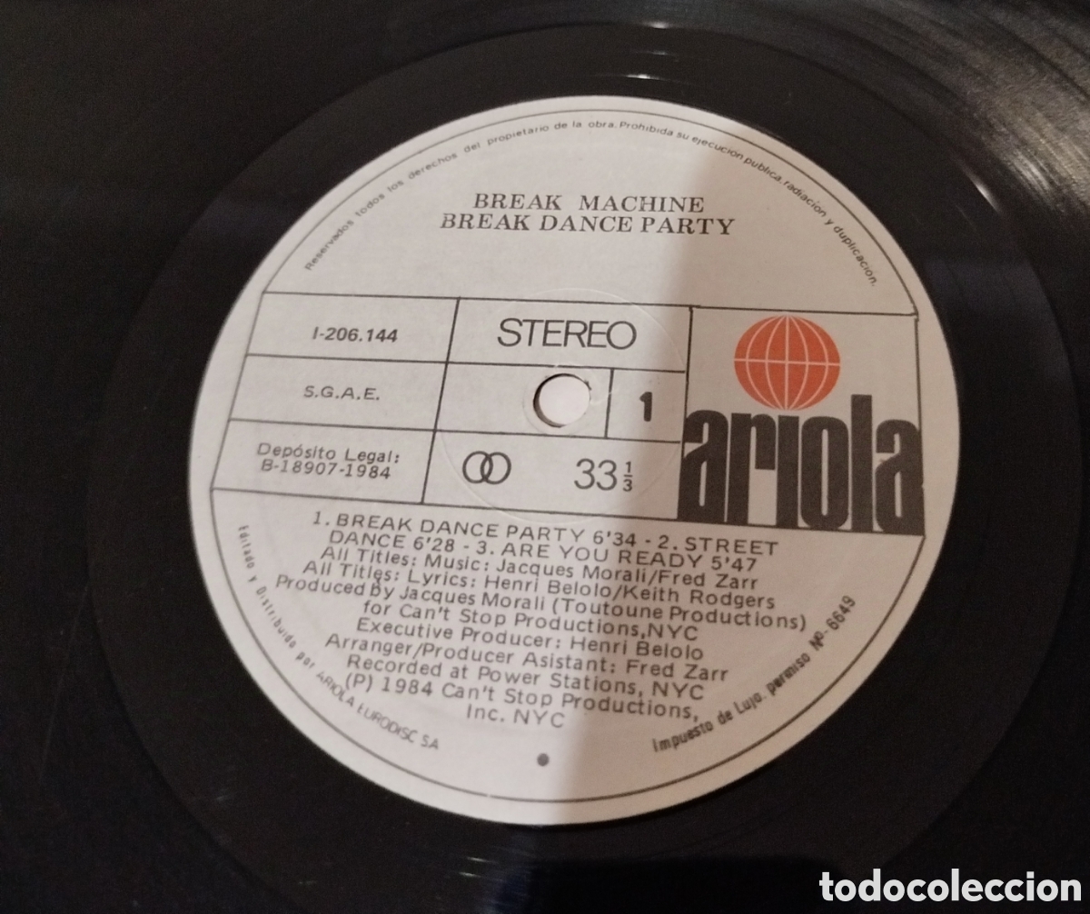 Discos de vinilo: Break Machine &ndash; Break Dance Party - Foto 3