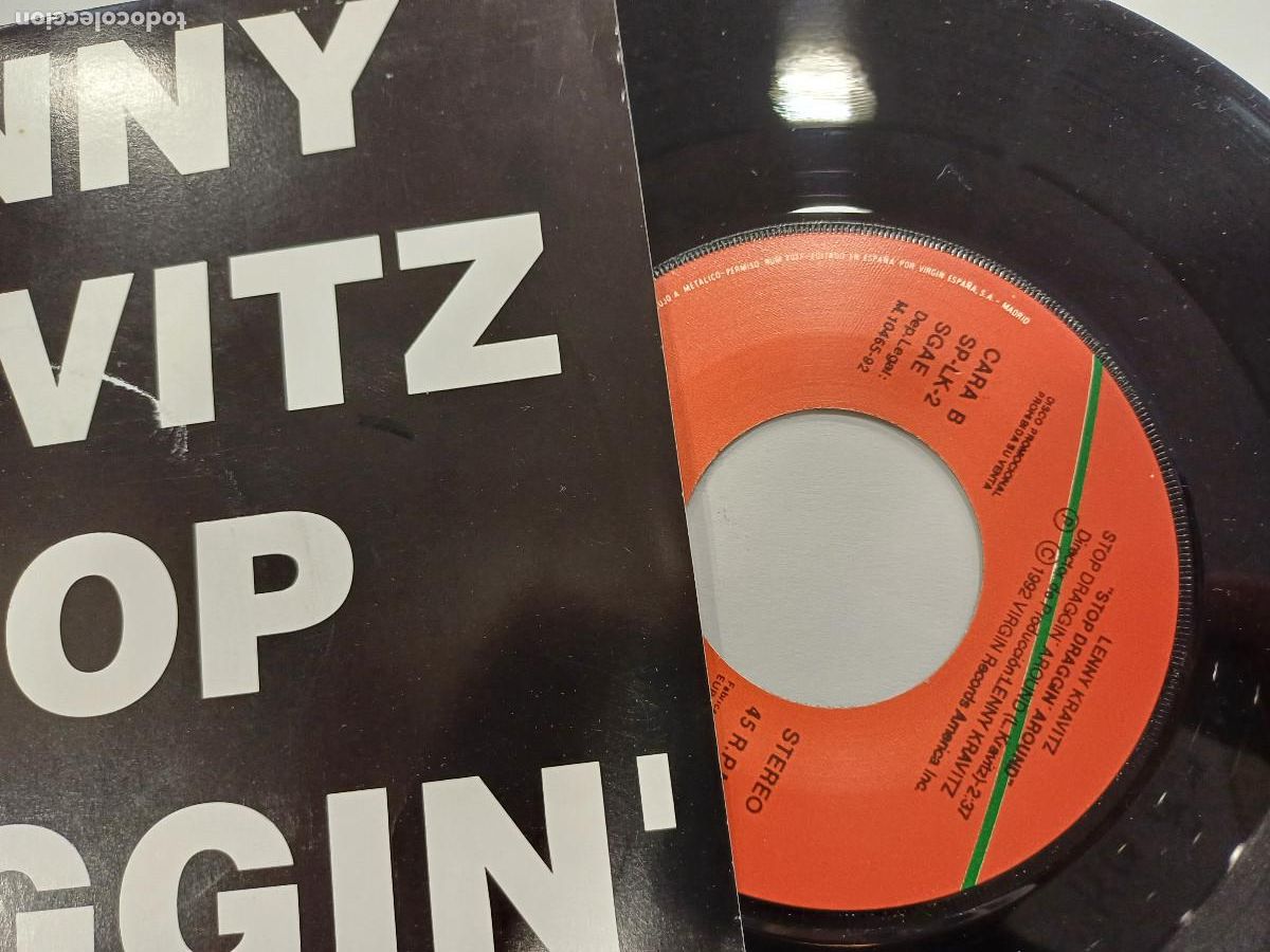 Discos de vinilo: LENNY KRAVITZ/STOP DRAGGIN AROUND/SINGLE PROMOCIONAL. - Foto 2