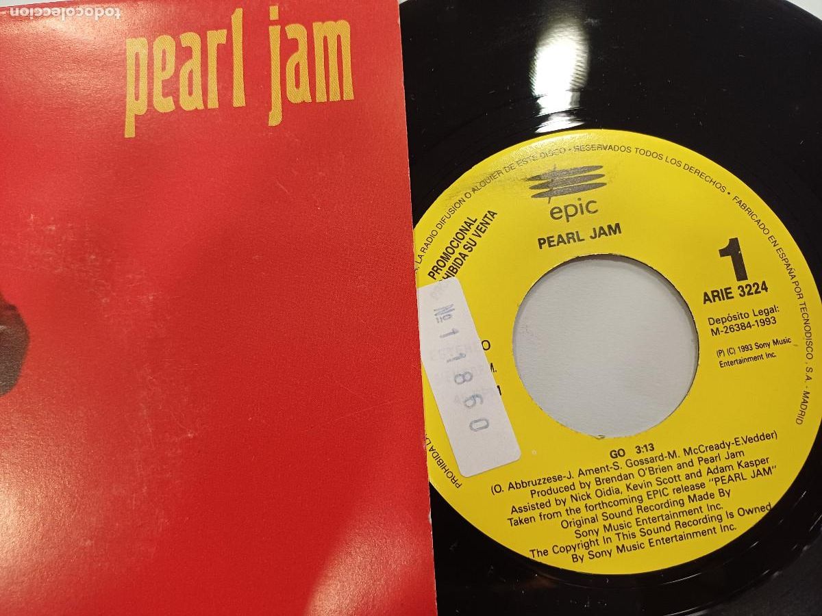 Discos de vinilo: PEARL JAM/GO//SINGLE PROMOCIONAL. - Foto 2