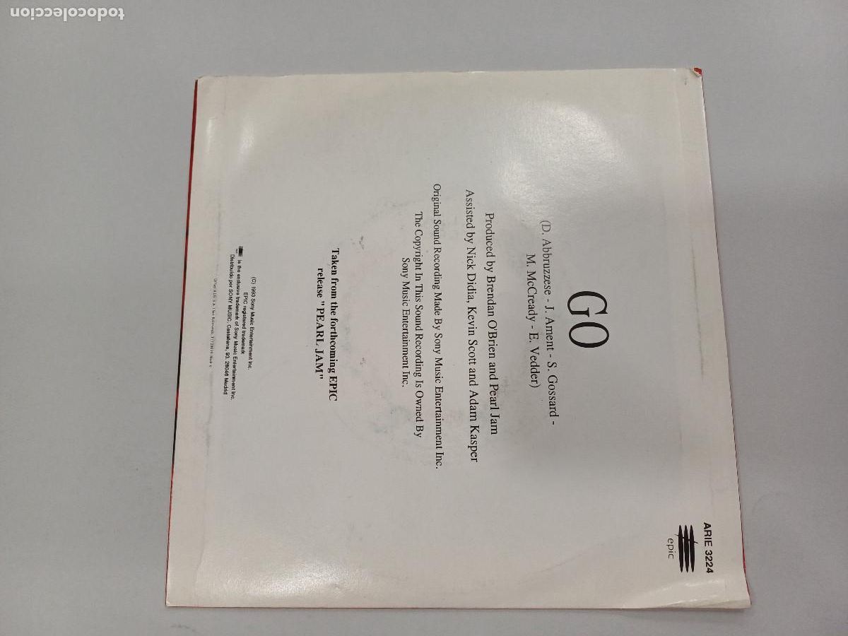 Discos de vinilo: PEARL JAM/GO//SINGLE PROMOCIONAL. - Foto 3