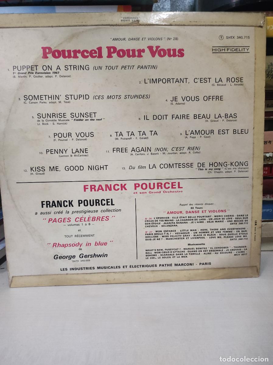 Discos de vinilo: POURCEL YOUR VOUS FRANCK POURCEL - Foto 2