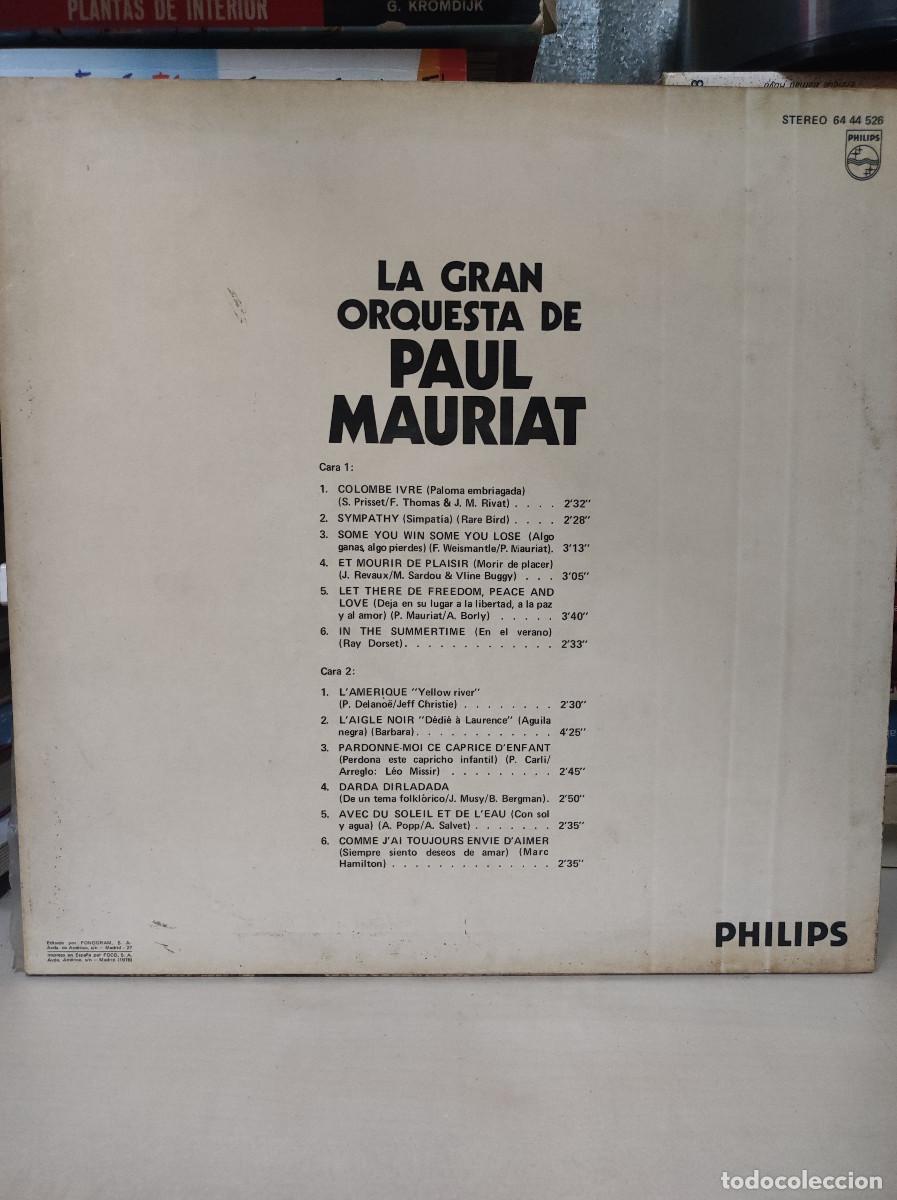 Discos de vinilo: PAUL MAURIAT IN THE SUMMERTIME - Foto 2