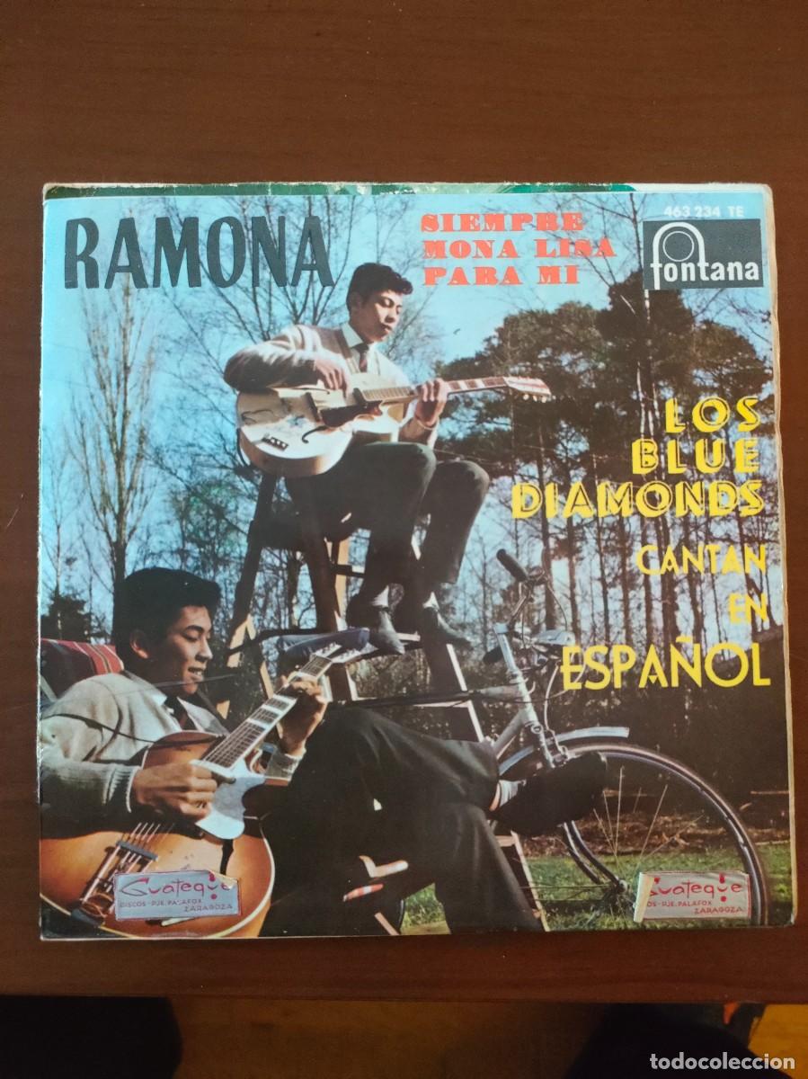 Discos de vinilo: Los Blue Diamonds cantan en espa&ntilde;ol. Ramona - Foto 1