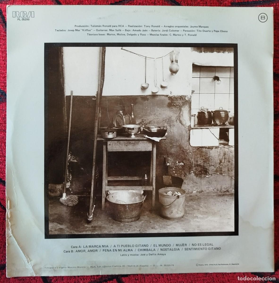 Discos de vinilo: LOS AMAYA ** Sentimiento Gitano ** VINILO LP 1978 - Foto 2