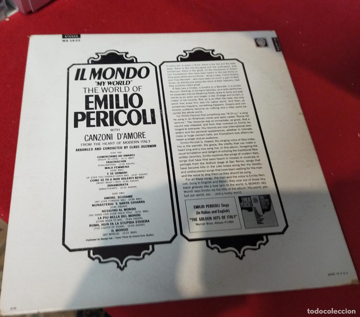 Discos de vinilo: EMILIO PERICOLI &rdquo;IL MONDO&rdquo;- LP - Foto 2
