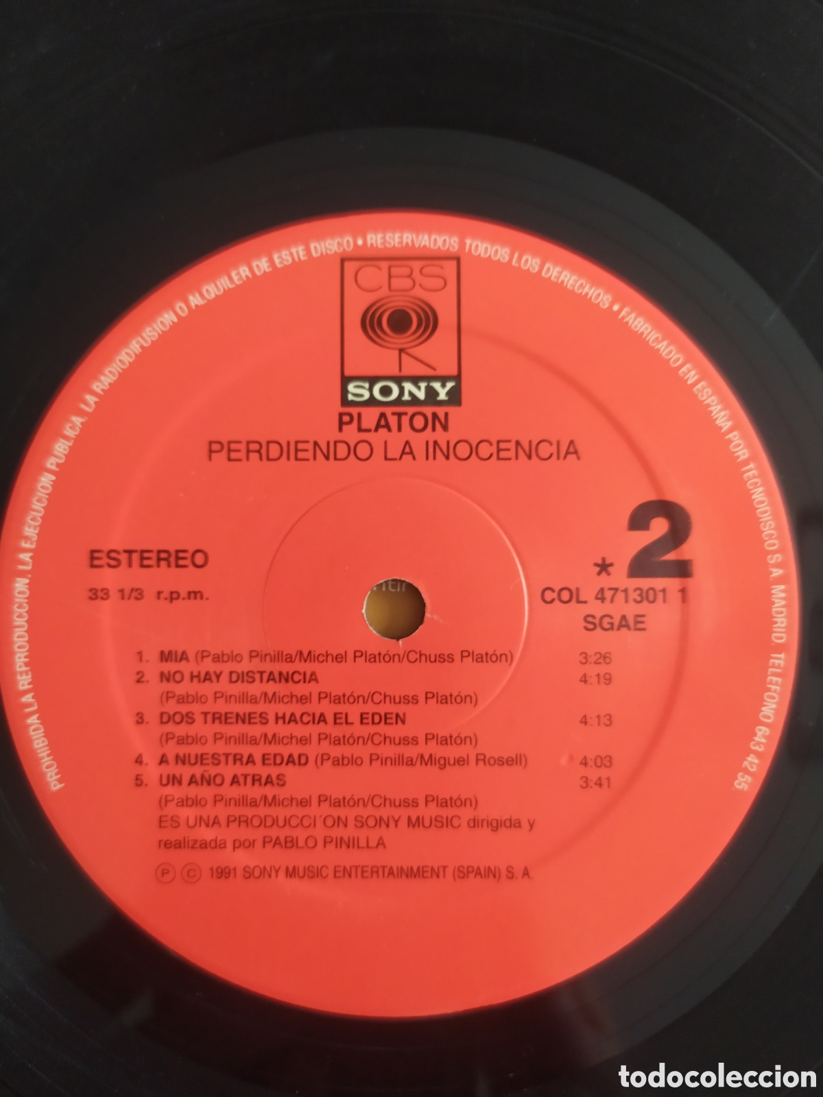 Discos de vinilo: Lp Plat&oacute;n. Perdiendo la inocencia - Foto 6