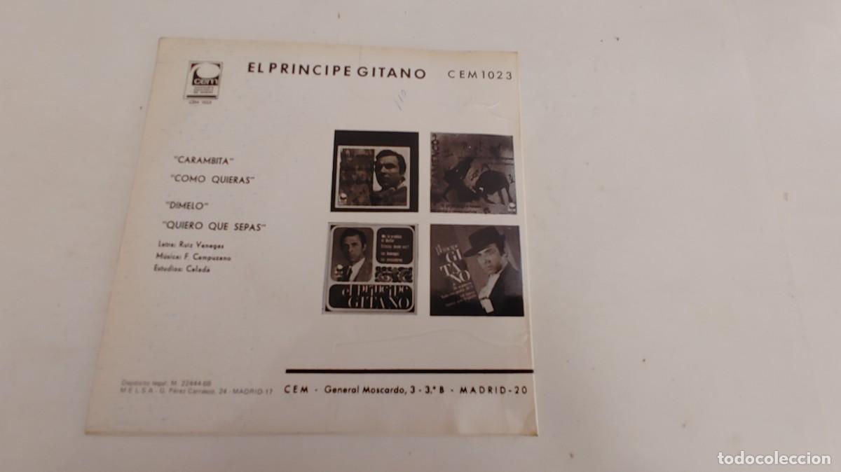 Discos de vinilo: EL PRINCIPE GITANO-EP CARAMBITA +3 - Foto 2