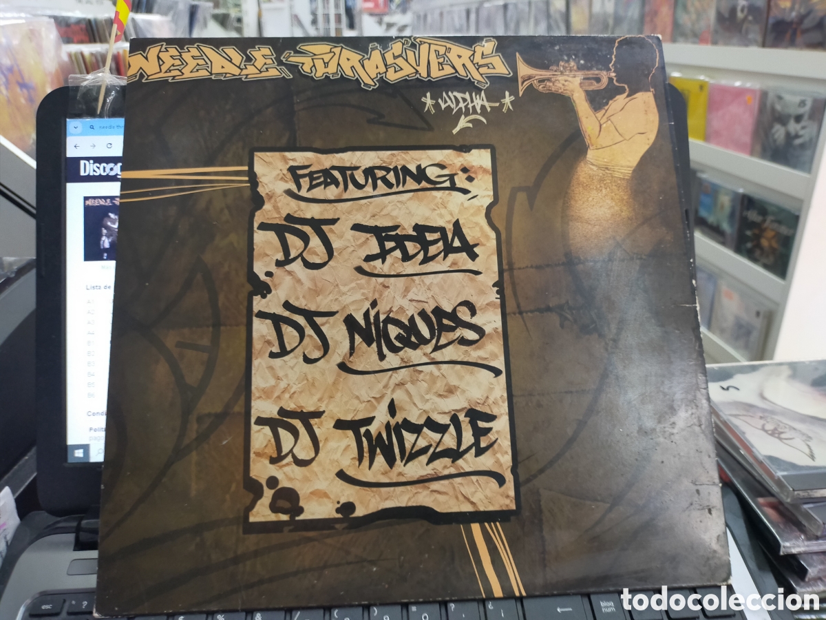 Discos de vinilo: D.j. q-bert LP needle thrashers Alpha 2004 u.s.a. - Foto 2