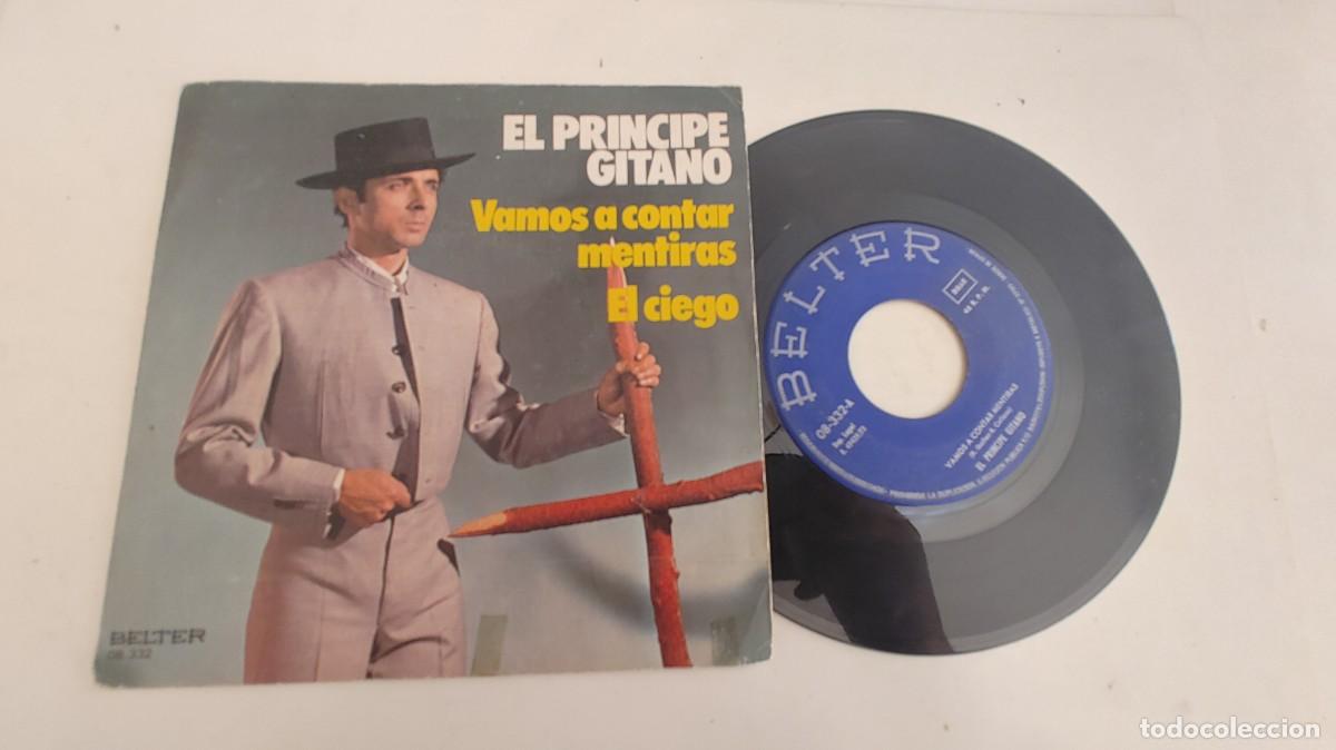 Discos de vinilo: EL PRINCIPE GITANO-SINGLE VAMOS A CONTAR MENTIRAS - Foto 1