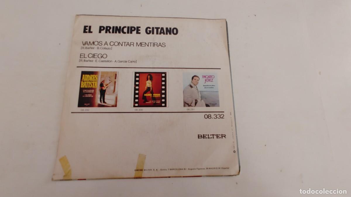 Discos de vinilo: EL PRINCIPE GITANO-SINGLE VAMOS A CONTAR MENTIRAS - Foto 2