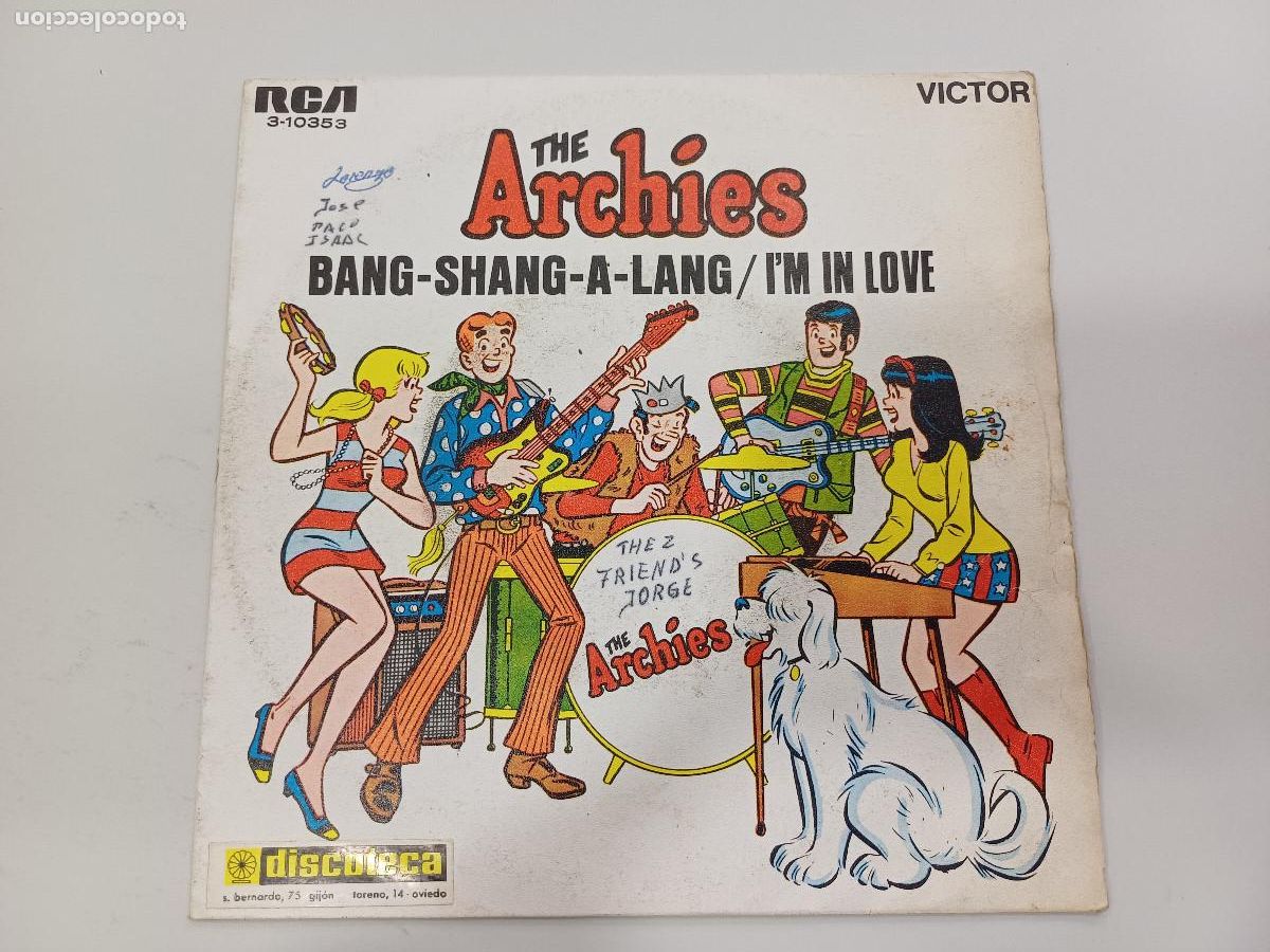 Discos de vinilo: THE ARCHIES/BANG SHANG A LANG/SINGLE. - Foto 1