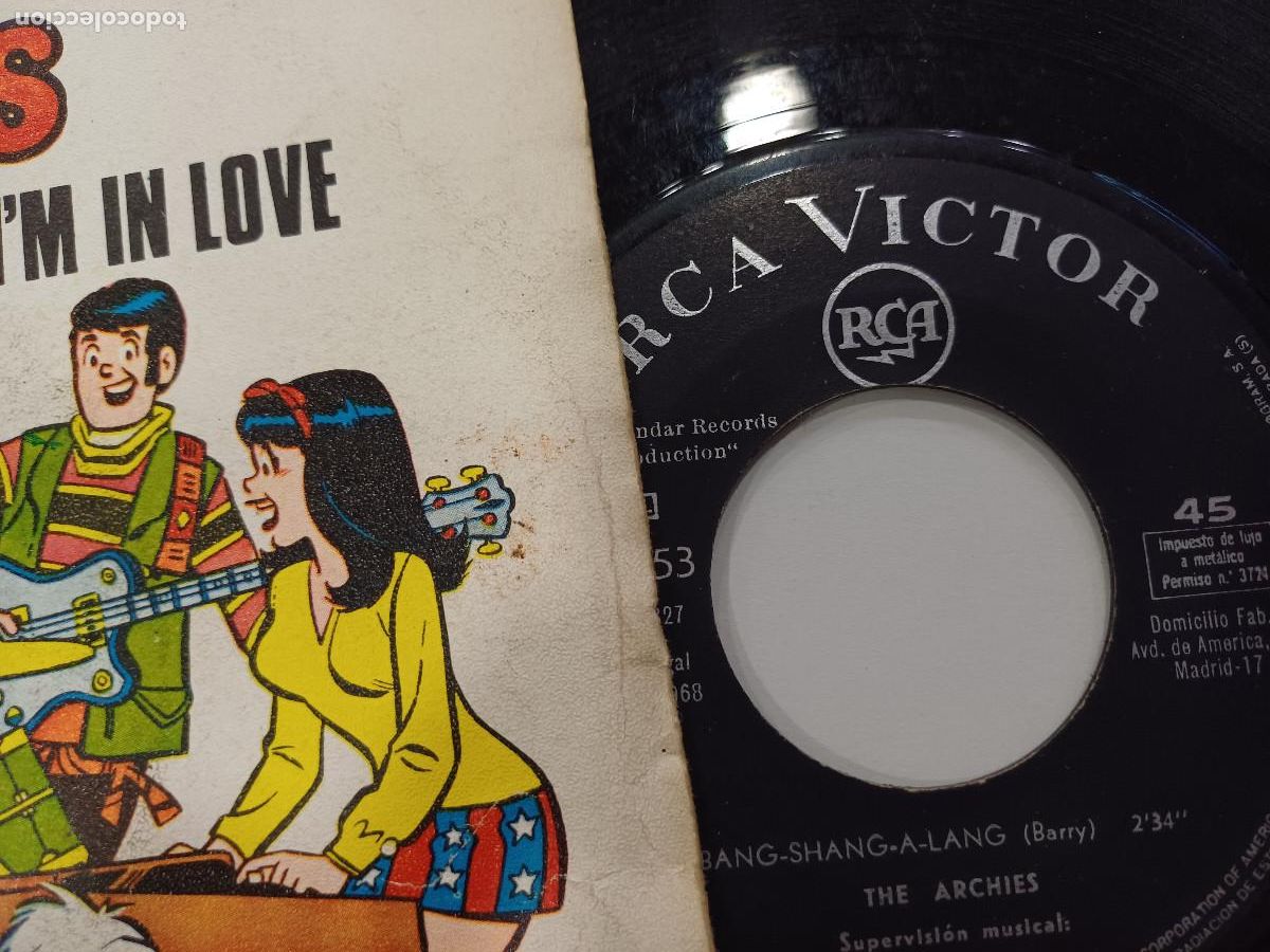 Discos de vinilo: THE ARCHIES/BANG SHANG A LANG/SINGLE. - Foto 2