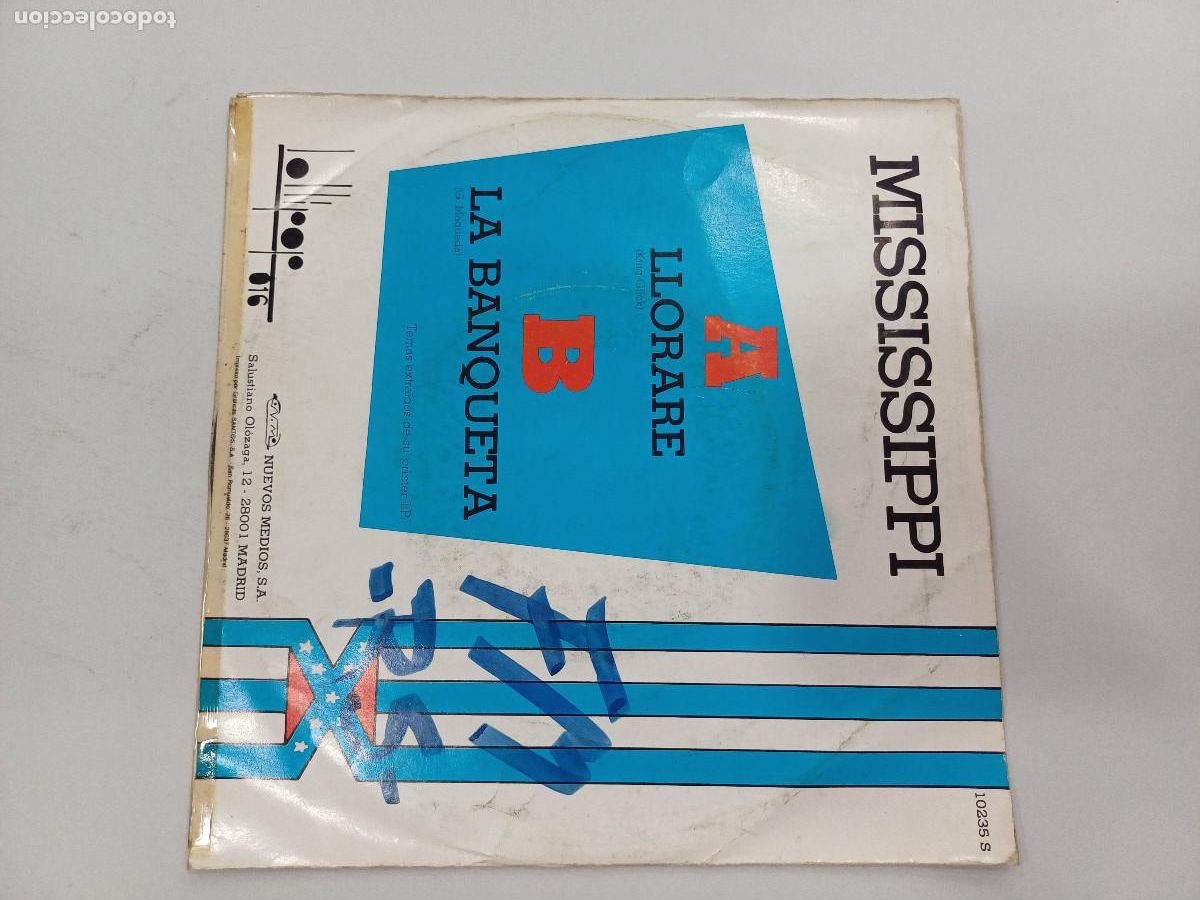 Discos de vinilo: MISSISSIPPI/LLORARE/SINGLE. - Foto 3