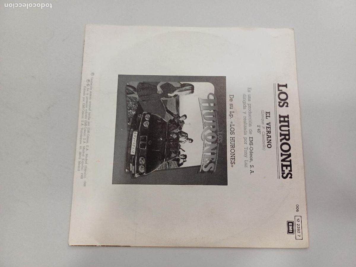 Discos de vinilo: LOS HURONES/EL VERANO/SINGLE. - Foto 3