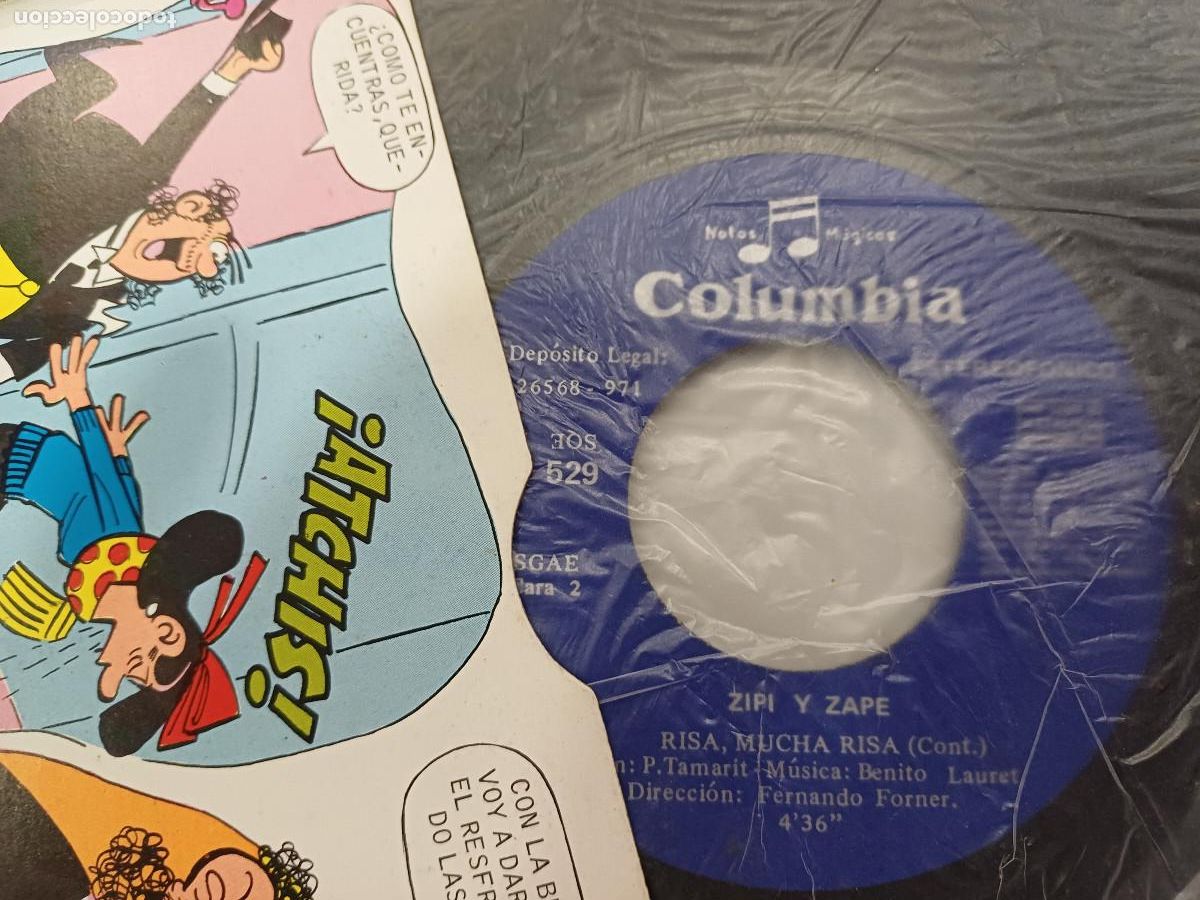 Discos de vinilo: ZIPI ZAPE/RISA MUCHA RISA/SINGLE COMIC. - Foto 4