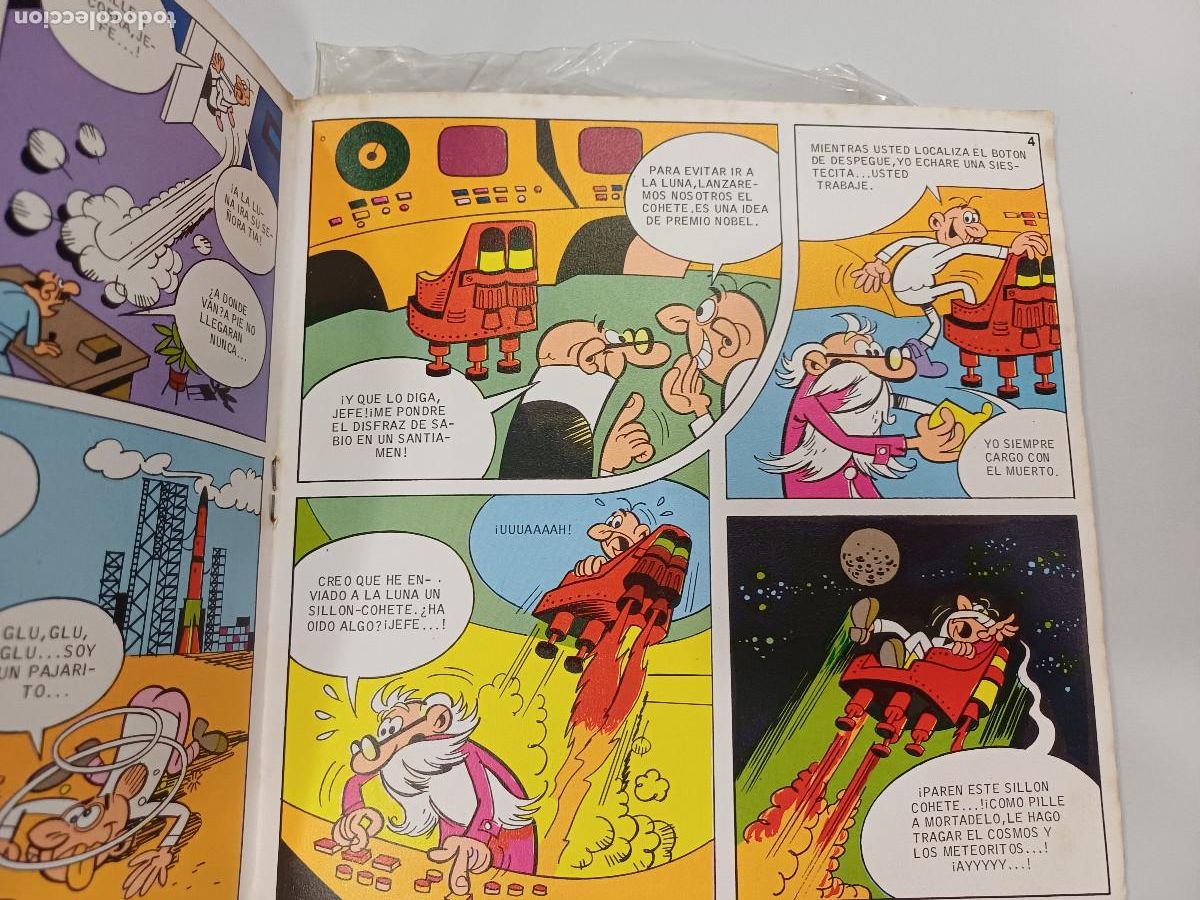 Discos de vinilo: MORTADELO Y FILEMON/COHETE A LA LUNA/SINGLE COMIC. - Foto 2