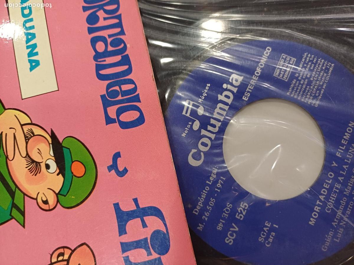 Discos de vinilo: MORTADELO Y FILEMON/COHETE A LA LUNA/SINGLE COMIC. - Foto 4