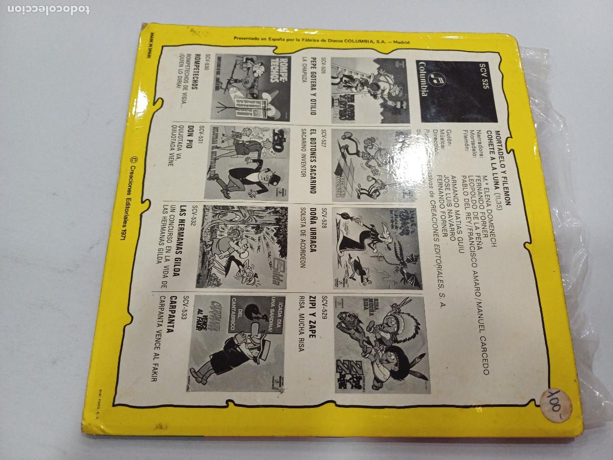 Discos de vinilo: MORTADELO Y FILEMON/COHETE A LA LUNA/SINGLE COMIC. - Foto 5