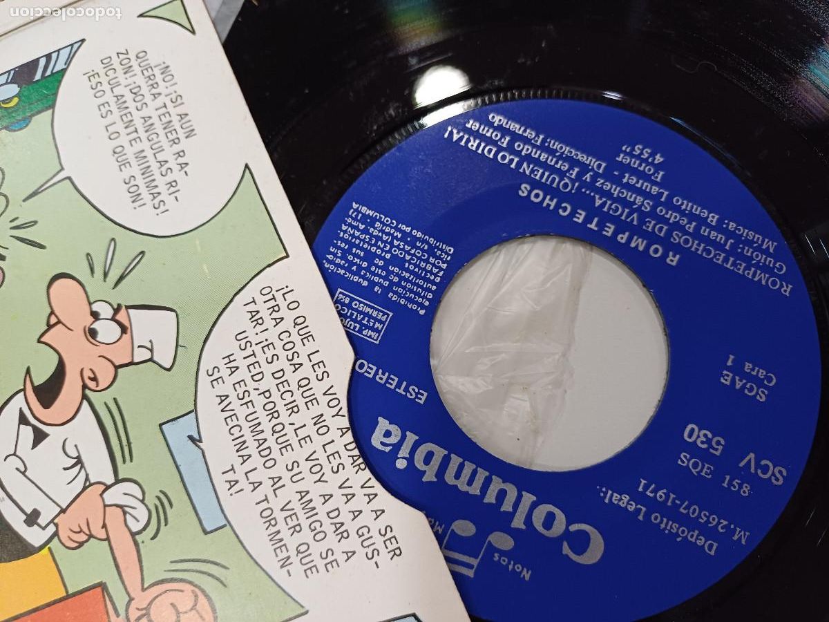 Discos de vinilo: ROMPETECHOS/ROMPETECHOS DE VIGIA .......QUIEN LO DIRIA/SINGLE COMIC. - Foto 4