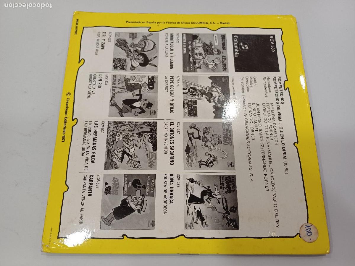 Discos de vinilo: ROMPETECHOS/ROMPETECHOS DE VIGIA .......QUIEN LO DIRIA/SINGLE COMIC. - Foto 5