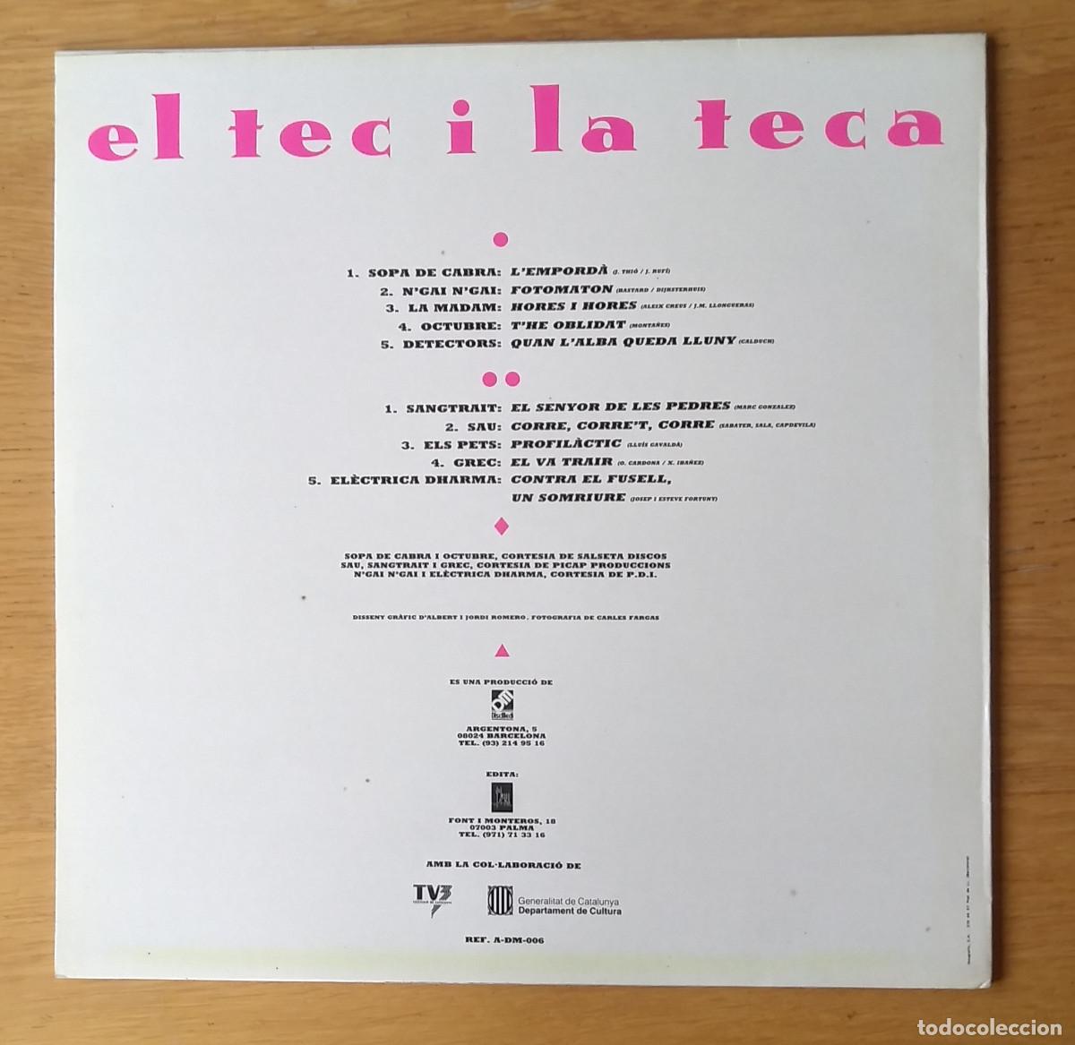Discos de vinilo: V/A: &rdquo;EL TEC I LA TECA&rdquo; LP VINILO 1989 - ROCK - POP - Foto 2