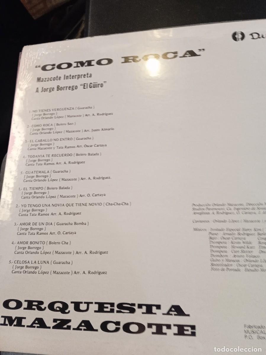 Discos de vinilo: ORQUESTA MAZACOTE- COMO ROCA. LP MINT PRECINTADO - Foto 2