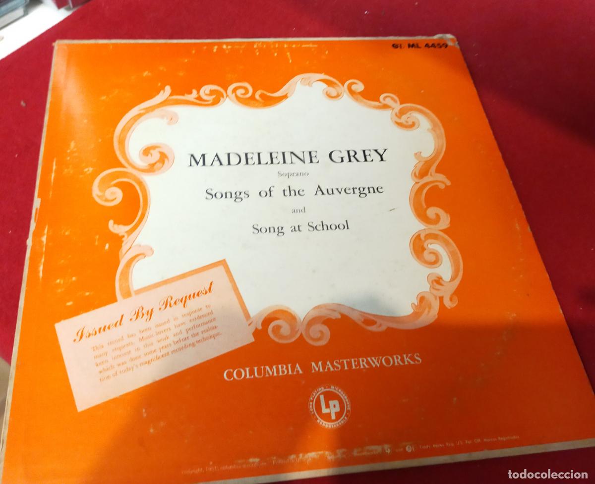 Discos de vinilo: Madeleine Grey &ndash; Songs Of The Auvergne And Song At School-LP