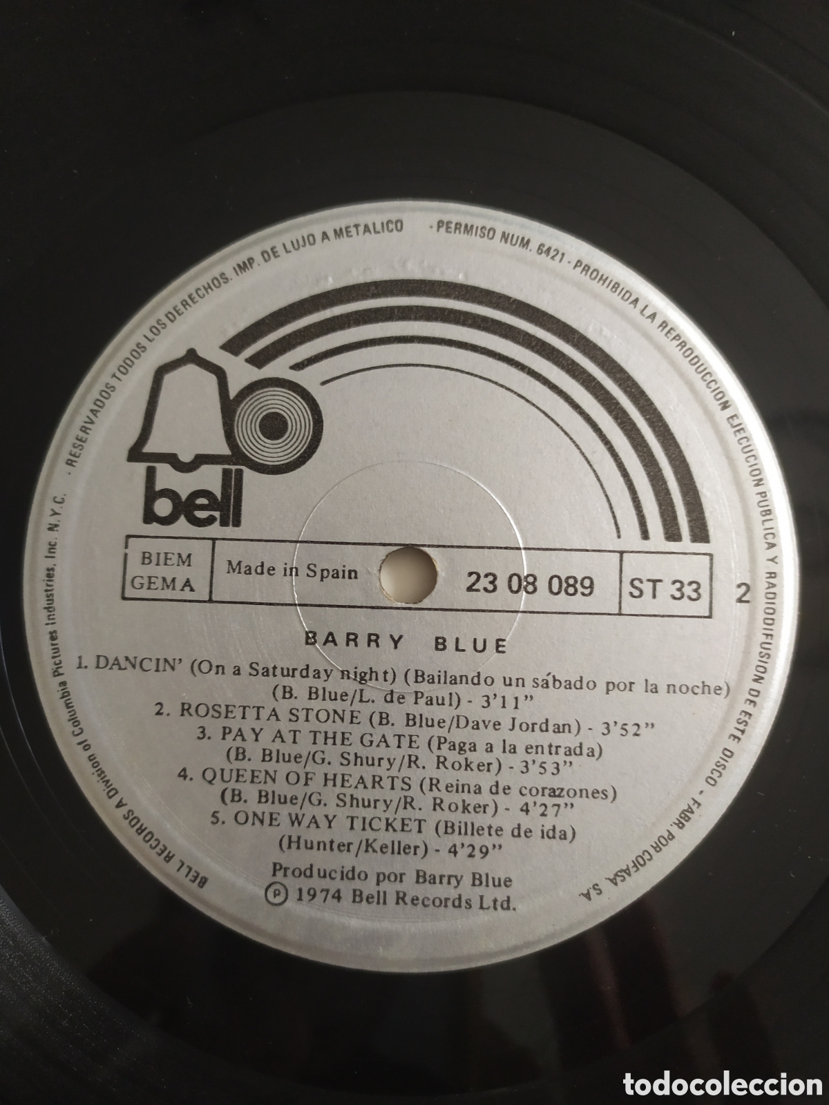 Discos de vinilo: Lp Barry Blue. Barry Blue - Foto 4