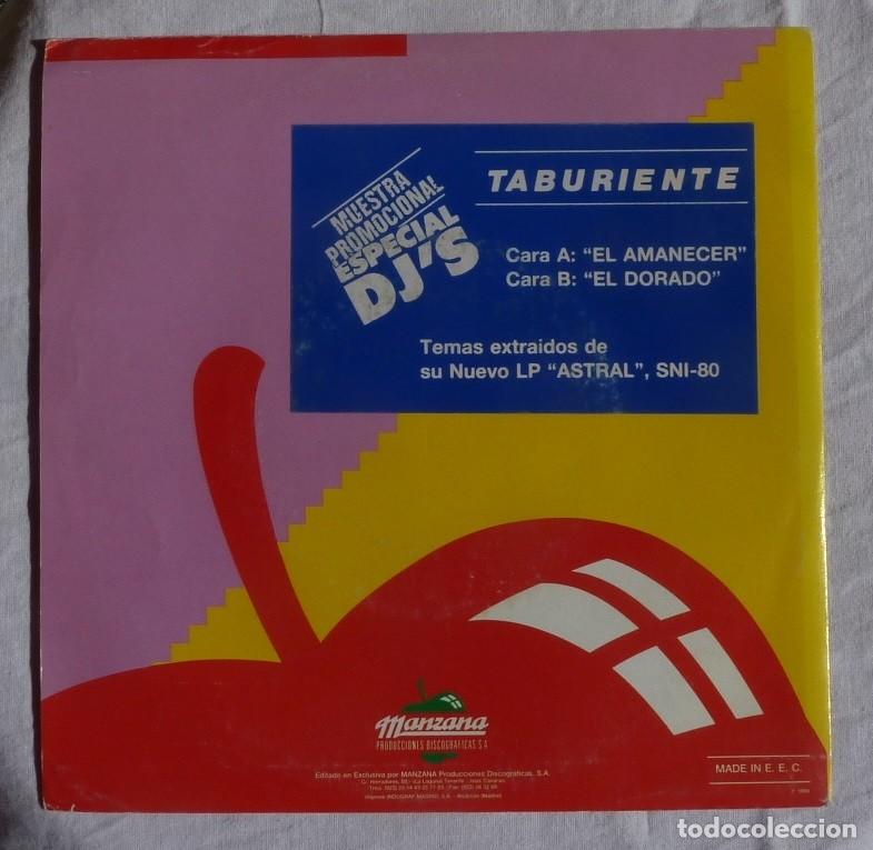 Discos de vinilo: TABURIENTE // EL AMANECER // PROMOCIONAL // 1990 // SINGLE - Foto 1