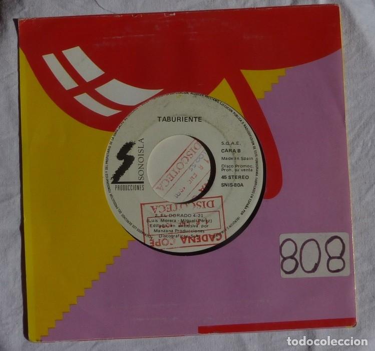 Discos de vinilo: TABURIENTE // EL AMANECER // PROMOCIONAL // 1990 // SINGLE - Foto 2
