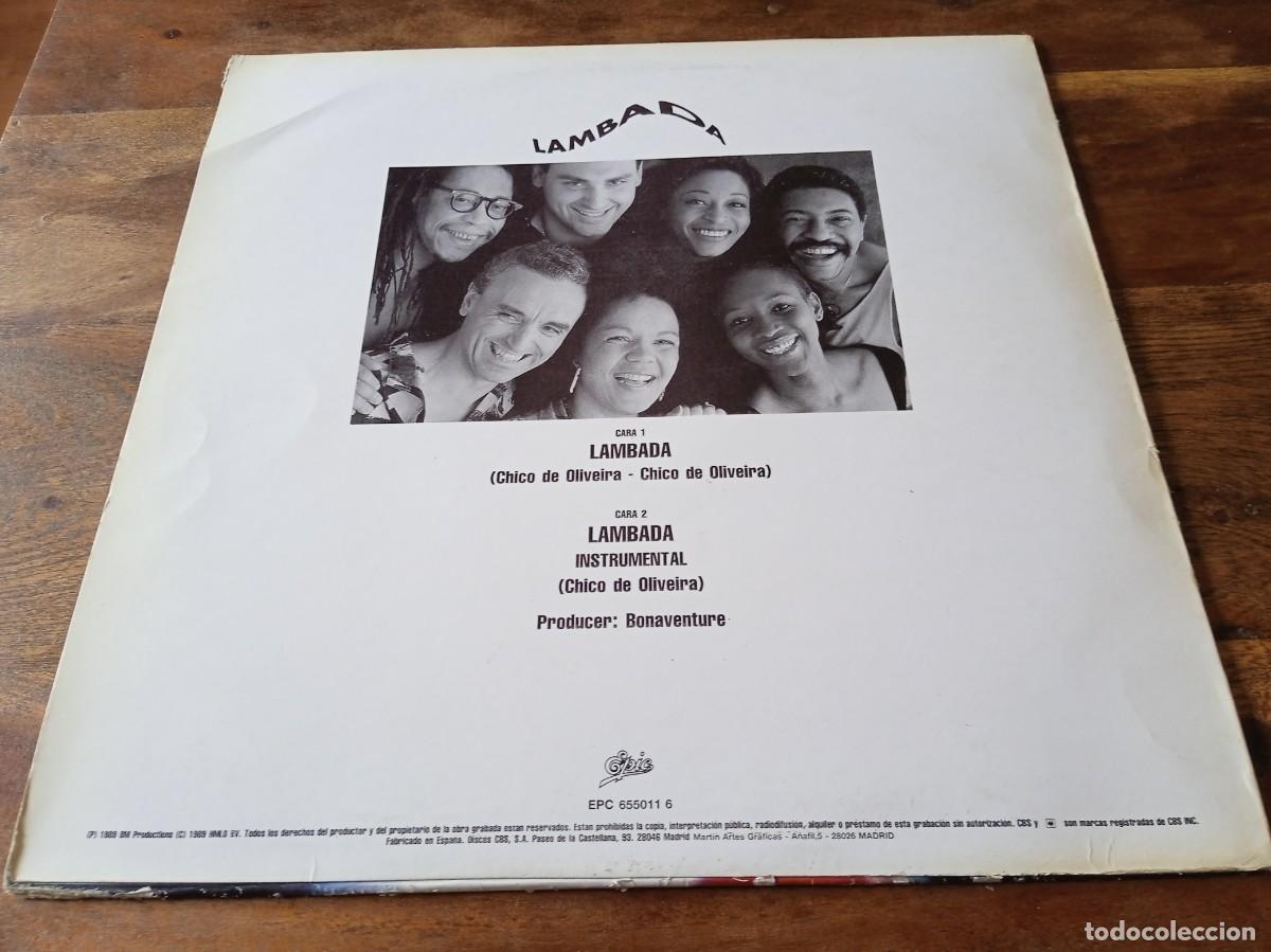 Discos de vinilo: Kaoma - Lambada 2 versiones - Maxisingle original EPIC 1989 - Foto 2