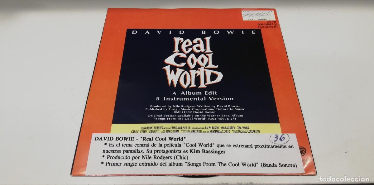 Discos de vinilo: SCO28-David Bowie - Real Cool World (7&rdquo;, Single, Sol) - Foto 2