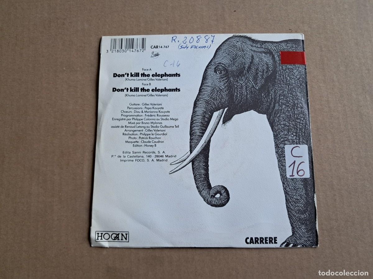 Discos de vinilo: LEM&acute;S - DON&acute;T KILL THE ELEPHANTS SINGLE 1990 EDICION ESPA&Ntilde;OLA - Foto 3