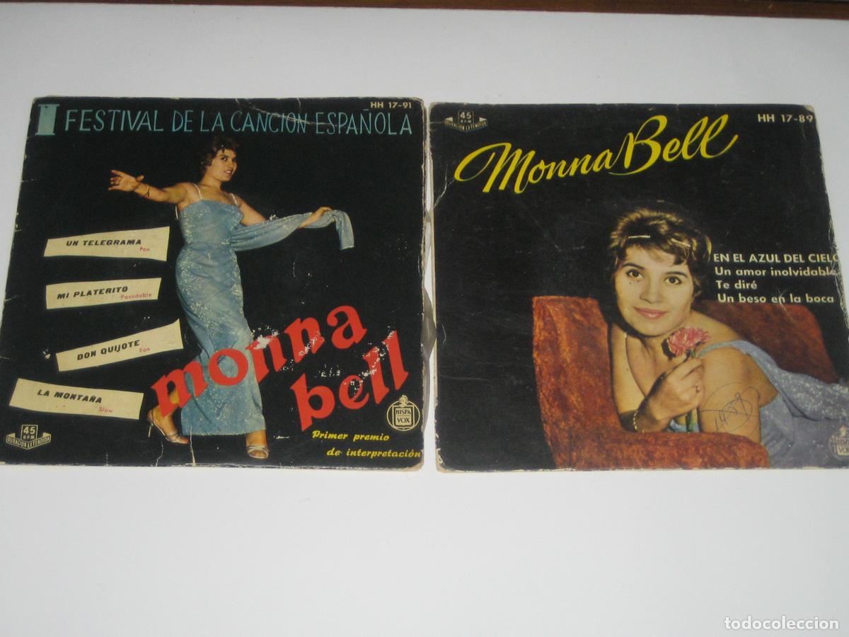 Discos de vinilo: DISCOFERTA - EPS/SINGLE - MONNA BELL - LOTE DE 2 - Foto 1