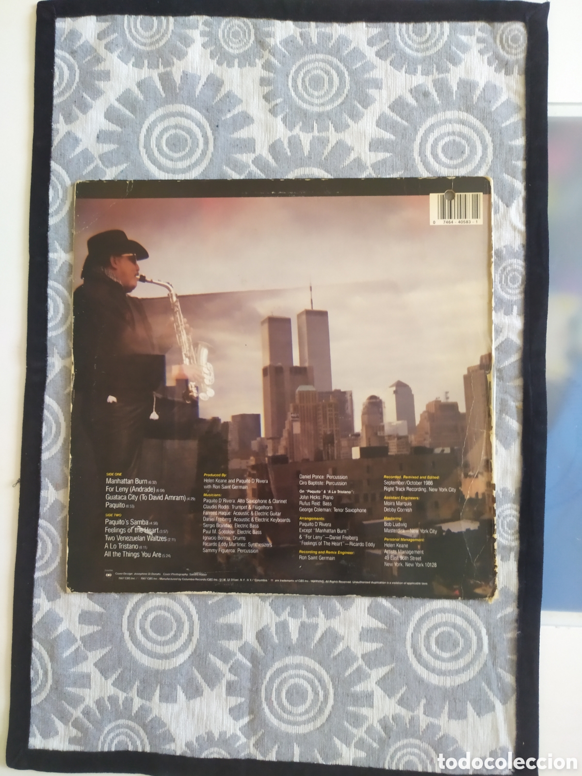 Discos de vinilo: Lp Paquito DRivera.&nbsp;Manhattan Burn - Foto 2