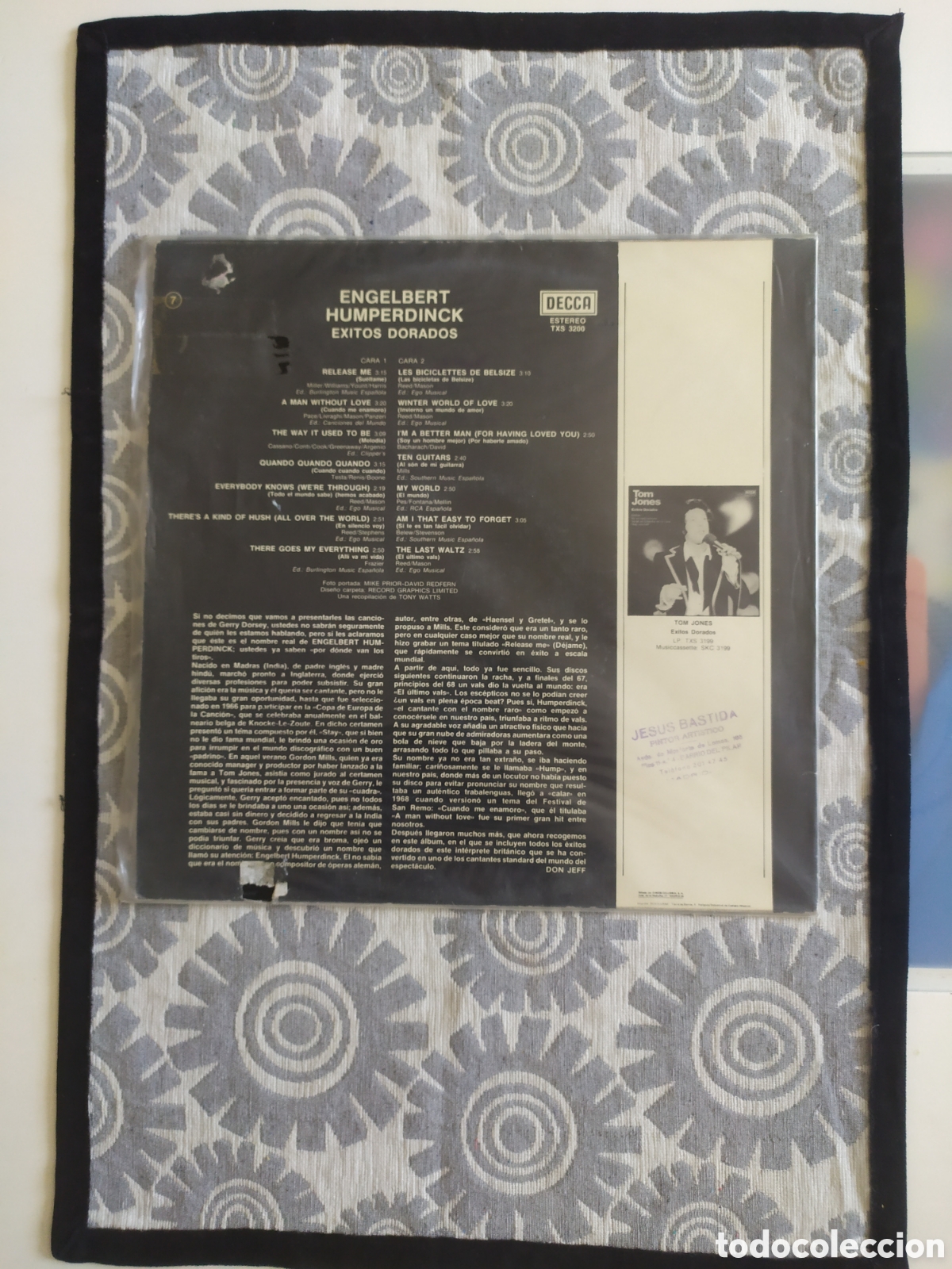 Discos de vinilo: Lp Engelbert Humperdinck. Exitos Dorados - Foto 2