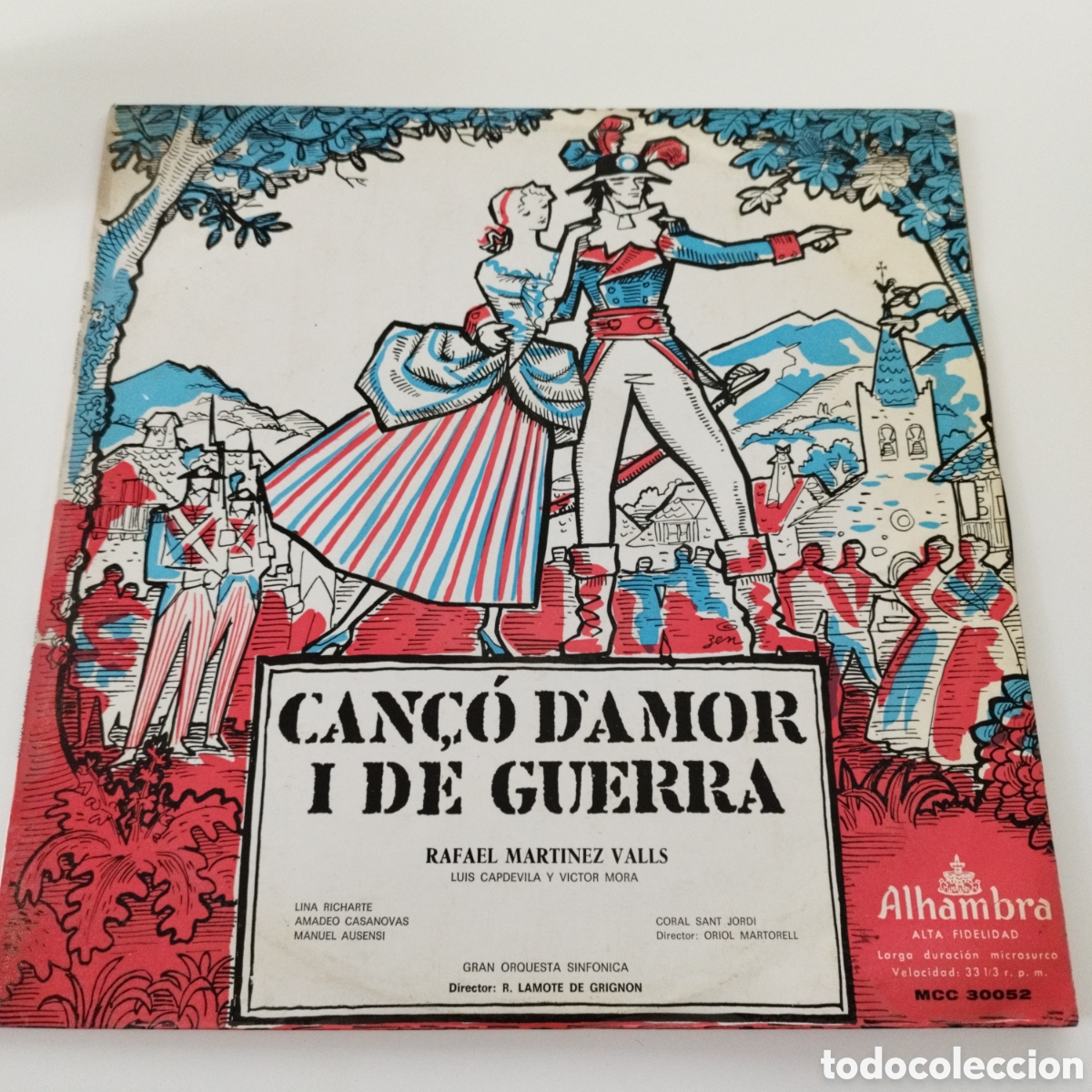 Discos de vinilo: VINILO LP / CAN&Ccedil;O D'AMOR Y DE GUERRA / RAFAEL MARTINEZ VALLS / ALHAMBRA