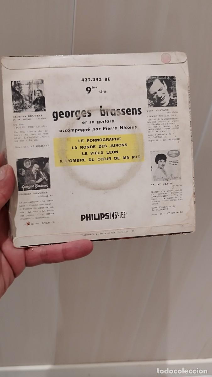 Discos de vinilo: Georges Brassens &ndash; Le Pornographe. Single 7&rdquo; - Foto 2