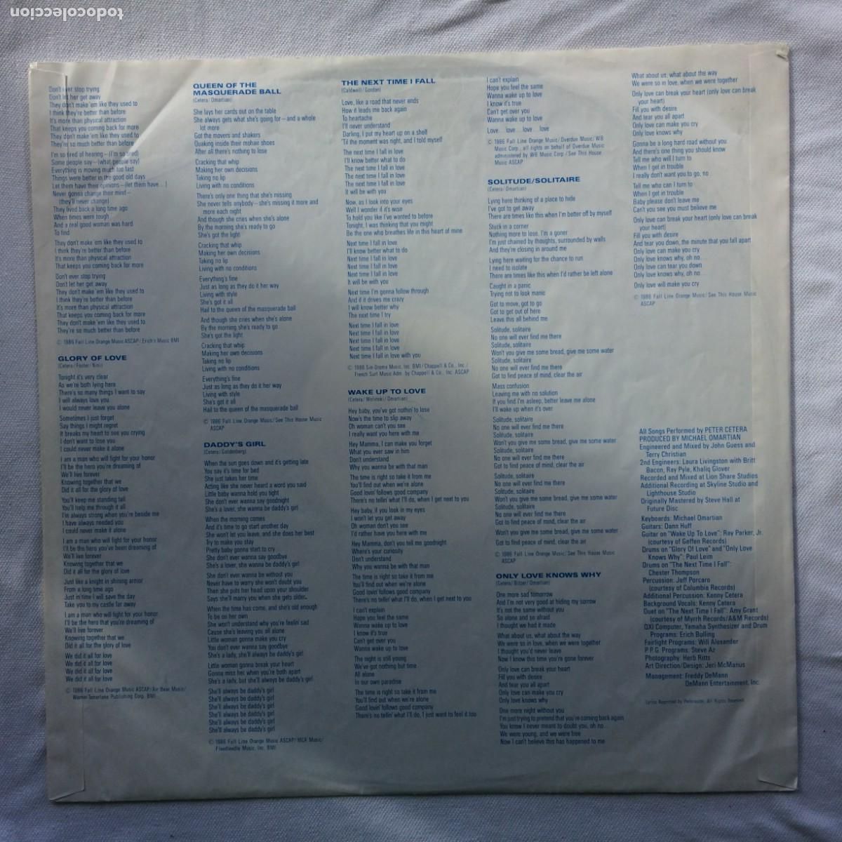 Discos de vinilo: Peter Cetera &lrm;&ndash; Solitude / Solitaire Germany 1986 Warner Bros Records - Foto 4
