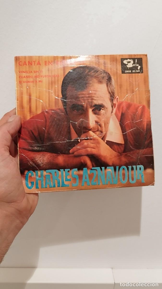 Discos de vinilo: Charles Aznavour &ndash; Canta En Espa&ntilde;ol. Single 7&rdquo; - Foto 1