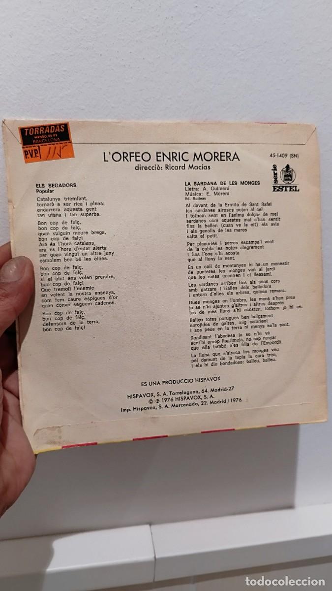 Discos de vinilo: El segadors . single 7&rdquo; - Foto 2