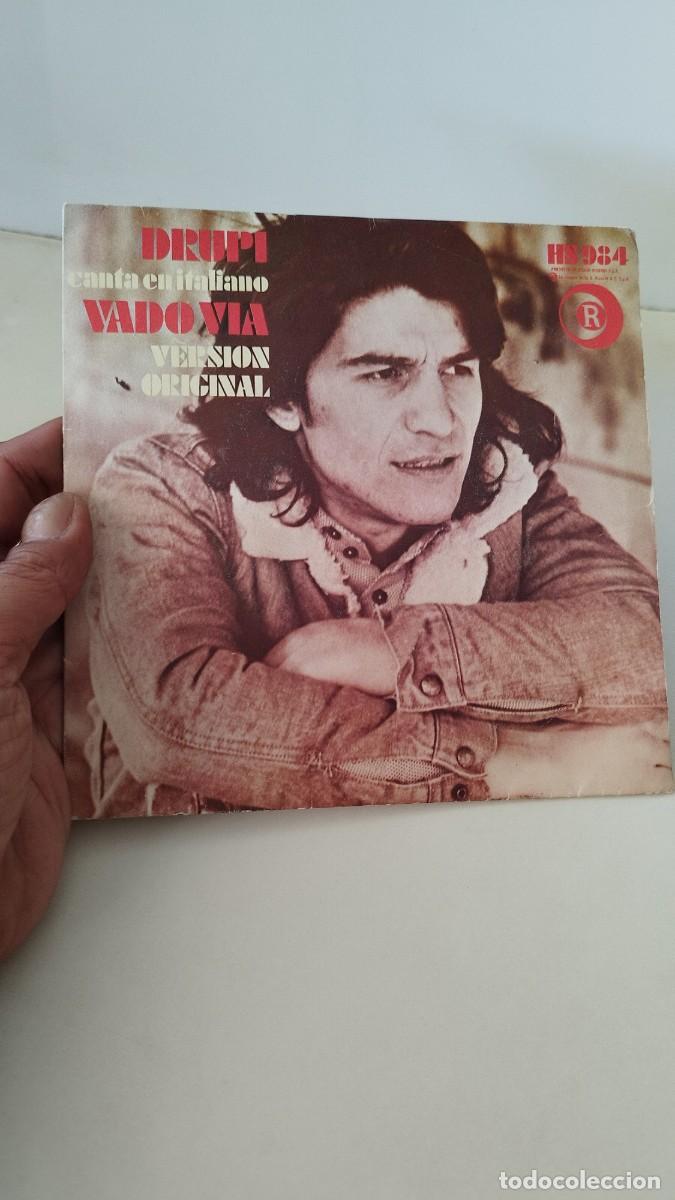 Discos de vinilo: Drupi &ndash; Vado Via .Version Original. Single 7&rdquo; - Foto 1