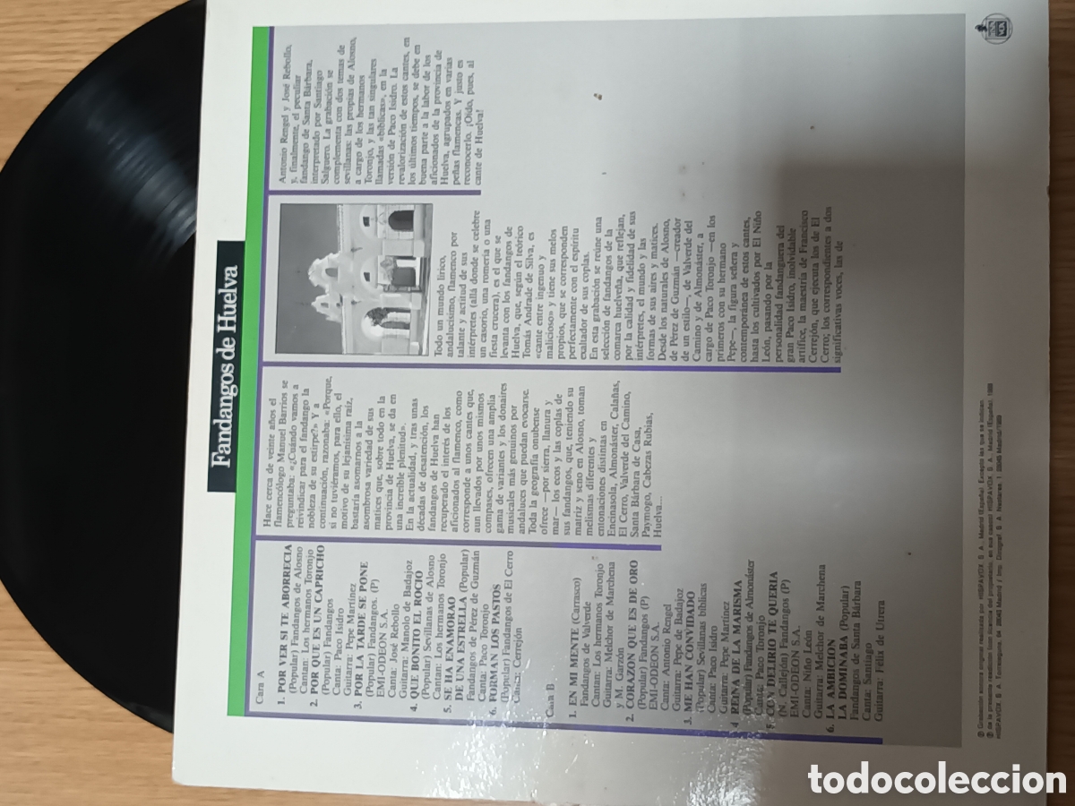 Discos de vinilo: Fandangos de Huelva vinilo - Foto 2