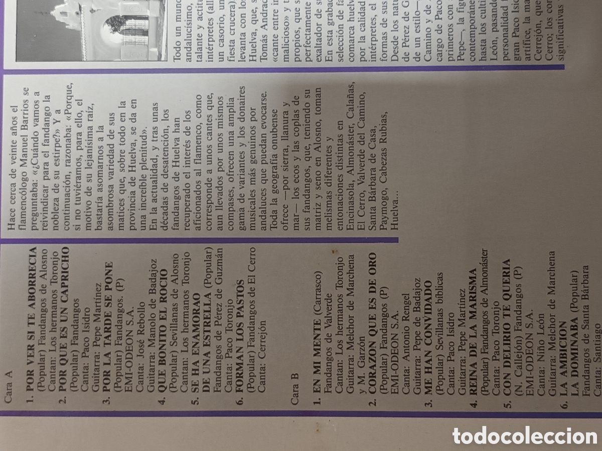 Discos de vinilo: Fandangos de Huelva vinilo - Foto 3