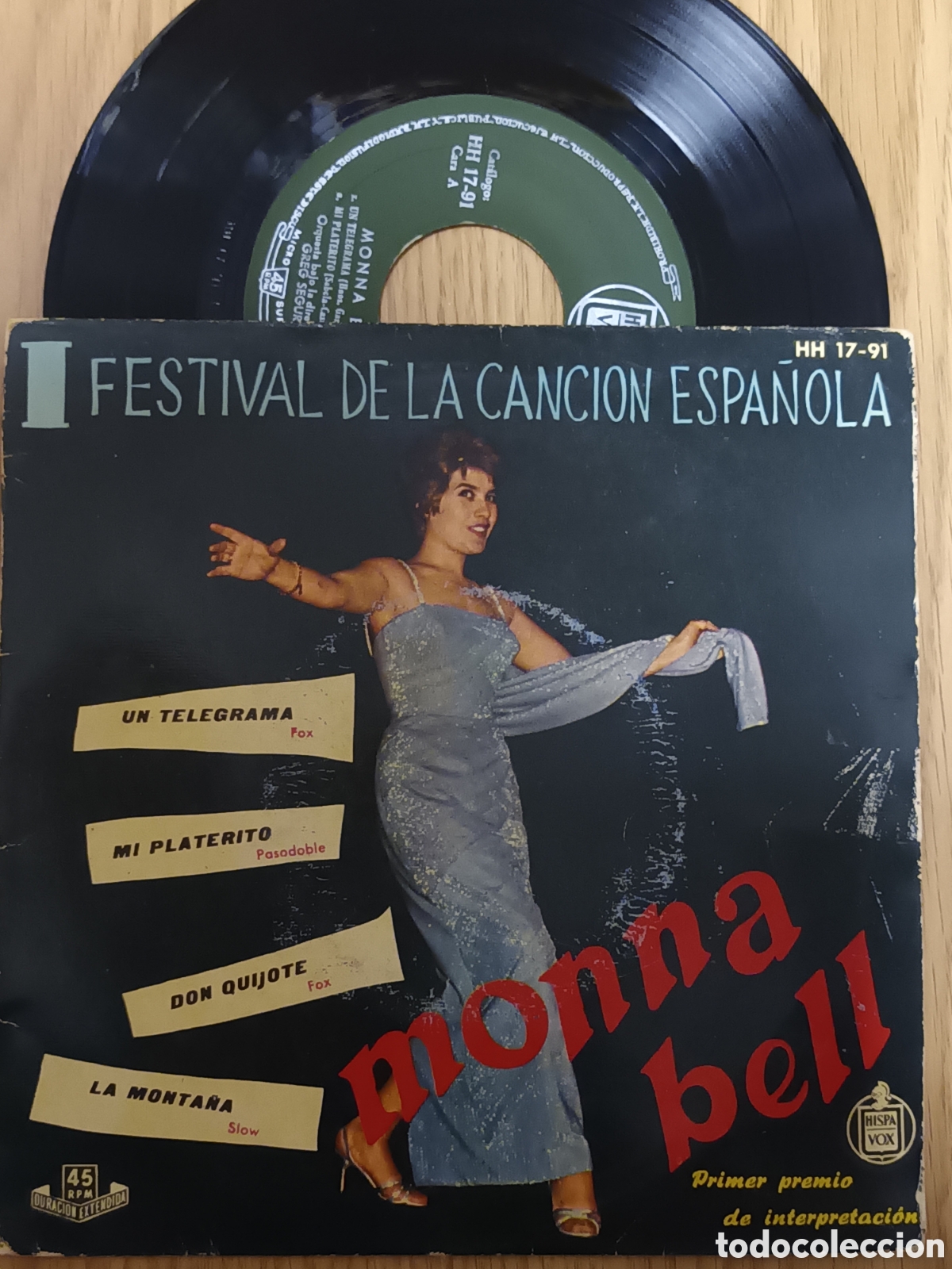 Discos de vinilo: Monna Bell cancion espa&ntilde;ola - Foto 1